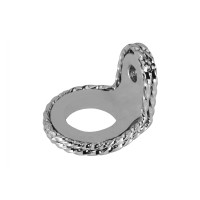 90 Degree Double Twisted Springer Fork Ring - Chrome