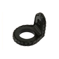90 Degree Double Twisted Springer Fork Ring - Black