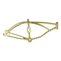 20 Inch Square Twisted w/Cage Low Rider Frame - Gold Tone