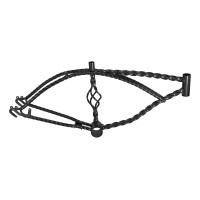 20 Inch Square Twisted w/Cage Low Rider Frame - Black