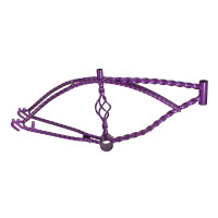 20 Inch Square Twisted w/Cage Low Rider Frame - Purple
