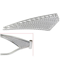 20 Inch Square Twisted Tank Inserts - Chrome
