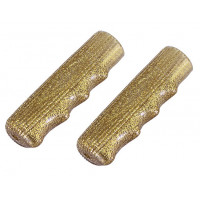 Retro Sparkle Kraton Rubber Grips - Gold/Glitter