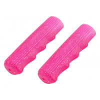 Retro Sparkle Kraton Rubber Grips - Pink/Glitter