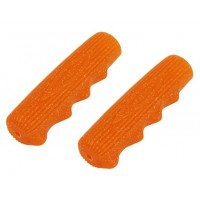 Retro Sparkle Kraton Rubber Grips - Orange/Glitter