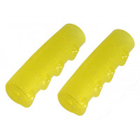 Round Sparkle Kraton Rubber Grips - Yellow/Glitter