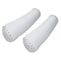 Laced Artificial Leather Ergo Grips - White