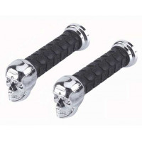 Custom Big Skull Grips - Black/Chrome