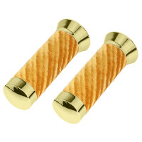 Custom Spiral Velour Grips - Gold Tone/Gold