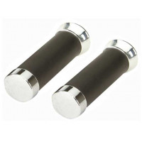Custom Vinyl Foam Grips - Black/Chrome
