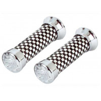 Custom Checkered w/Eagle Grips - Black/Chrome