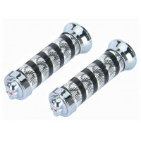 Custom Swirl w/Skull Grips - Black/Chrome