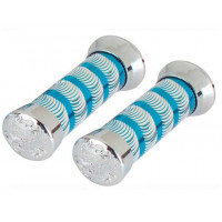 Custom Swirl w/Eagle Grips - Blue/Chrome