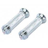 Custom Knurled w/Skull Grips - Silver/Chrome