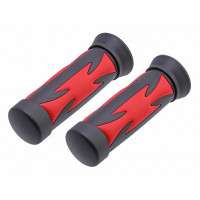 Custom Chopper Cross Grips - Black/Red