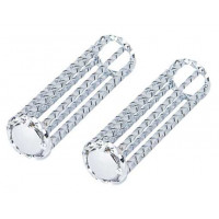 Custom Square Twisted Grips - Chrome