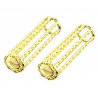 Custom Square Twisted Grips - Gold Tone
