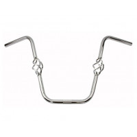 High Rise V Handlebar w/Cage 16 Inch Rise 22.2mm - Chrome