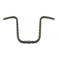 Square Twisted Lowrider U Handlebar 13 Inch Rise 25.4mm - Black