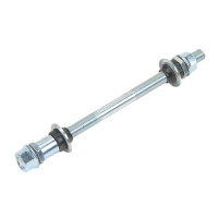 Axle Set Front/Rear Freewheel w/Spacer 3/8x185mm - Chrome