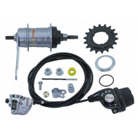 36 Spoke Internal 3 Speed Coaster Hub Set - Chrome