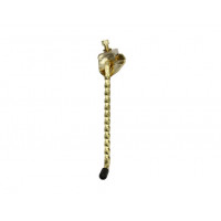 7 1/2 Inch Square Twisted Center Mount Kickstand - Gold Tone