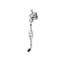 7 1/2 Inch Square Twisted w/Cage Center Mount Kickstand - Chrome