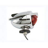 Bullet Winged Dummy Light - Chrome/Red