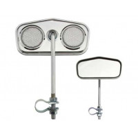 Pentagon Mirror w/Reflector - Chrome/Clear