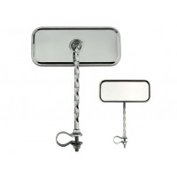 Rectangle Square Twisted Mirror - Chrome