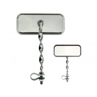 Rectangle Flat Twisted Mirror - Chrome