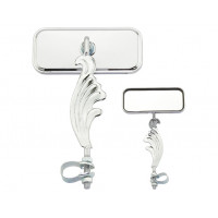 Rectangle Wing Mirror Left - Chrome