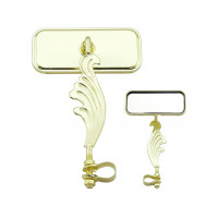 Rectangle Wing Mirror Right - Gold Tone