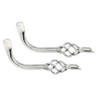 Straight Mufflers w/Cage - Chrome