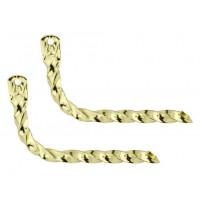 Square Twisted Straight Mufflers - Gold Tone