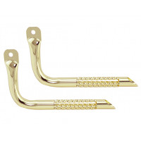 Straight Mufflers w/Quadruple Twist - Gold Tone