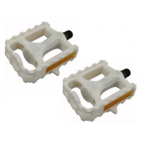 861 Plastic Pedals 9/16 Inch - White