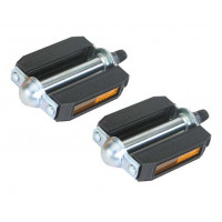 PVC Block Pedals 1/2 Inch - Black/Chrome
