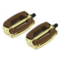 Krate Pedals 1/2 Inch - Brown/Gold Tone