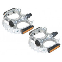 Alloy Bear Trap Pedals 1/2 Inch - Sliver/Silver