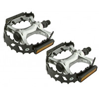 Alloy Bear Trap Pedals 1/2 Inch - Black/Silver