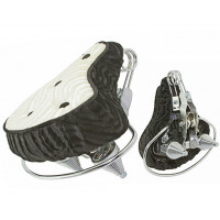 Spiral Velour Beach Cruiser Seat w/Buttons - White/Black