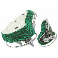 Spiral Velour Beach Cruiser Seat w/Buttons - White/Green