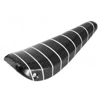 16 Inch Vinyl Sparkle Banana Seat w/Stripes - Black/Silver