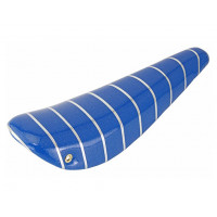 16 Inch Vinyl Sparkle Banana Seat w/Stripes - Blue/Silver