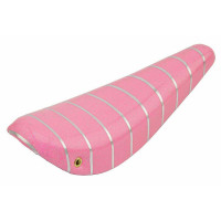 16 Inch Vinyl Sparkle Banana Seat w/Stripes - Pink/Silver