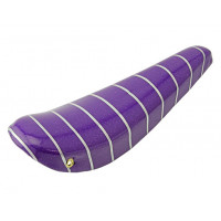 16 Inch Vinyl Sparkle Banana Seat w/Stripes - Purple/Silver