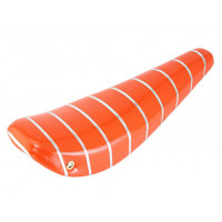 16 Inch Vinyl Sparkle Banana Seat w/Stripes - Orange/Silver