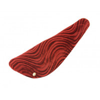 16 Inch Spiral Velour Banana Seat - Red