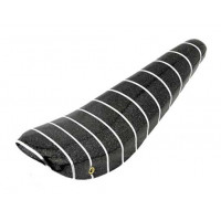 20 Inch Vinyl Sparkle Banana Seat w/Stripes - Black Glitter/Silver 